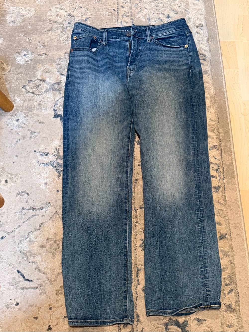 American Eagle Outfitters Men's Straight Leg Jeans - Blue Denim